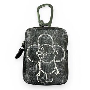 Louis Vuitton Monogram Eclipse Leather Vivienne Key & Card Holder Bag Charm